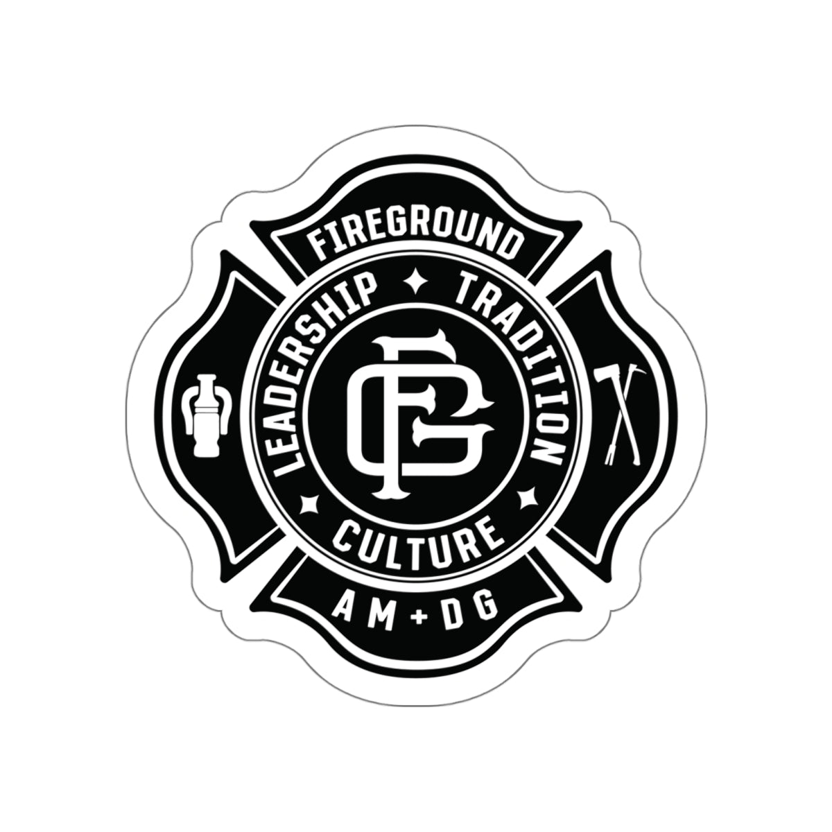 Fireground Maltese Cross Decal